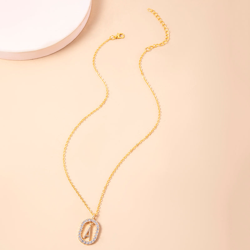 Crystal Classic Letter Necklace