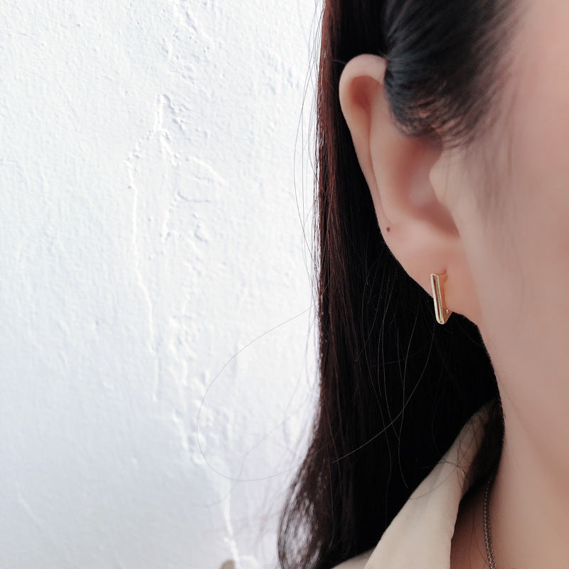 925 sterling silver triangle earrings