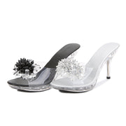 Glam Korean Style Summer High Heel Slides