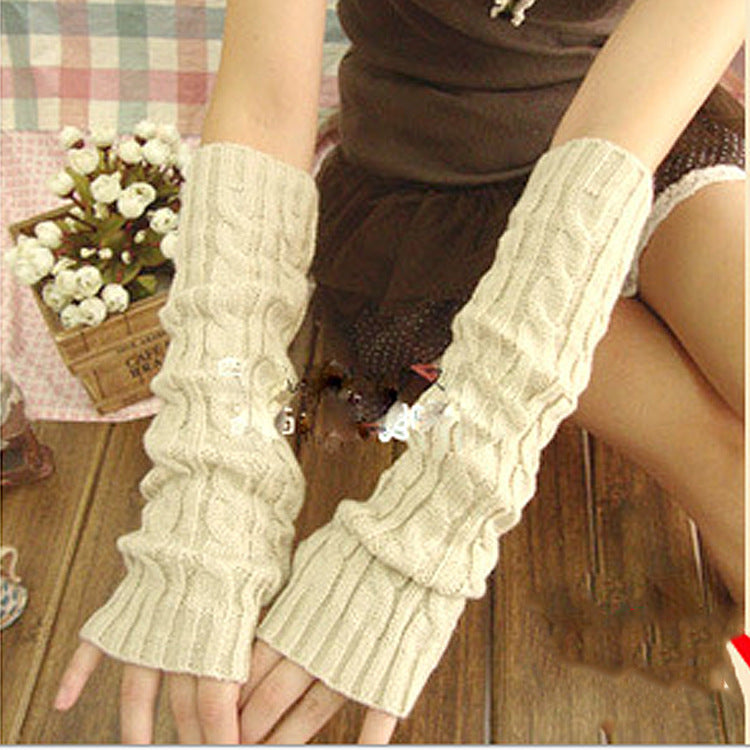 Chic Korean Style Fingerless Long Gloves
