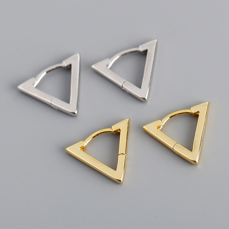 925 sterling silver triangle earrings