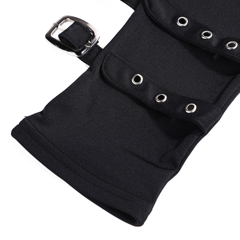 Chic Japanese Letter Wristband Mittens
