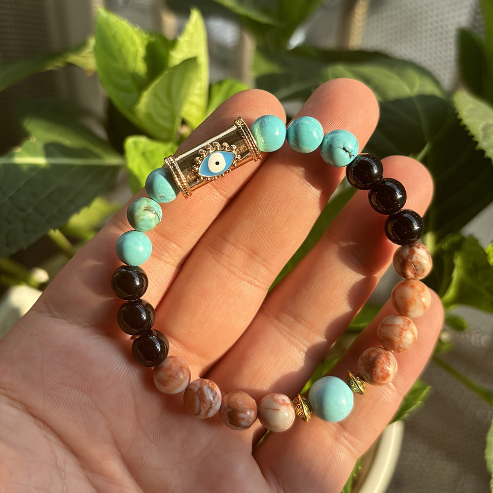 Blue Beaded Cool Evil Eye Protection Bracelet
