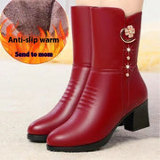 Chic Mid-Calf Block Heel Boots