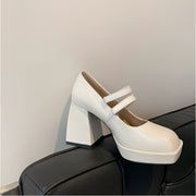 Edgy Square Toe Punk Heels