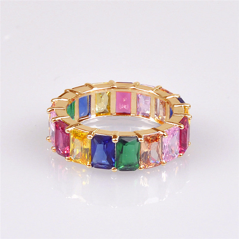 Fancy Square Stones Ring