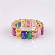 Fancy Square Stones Ring