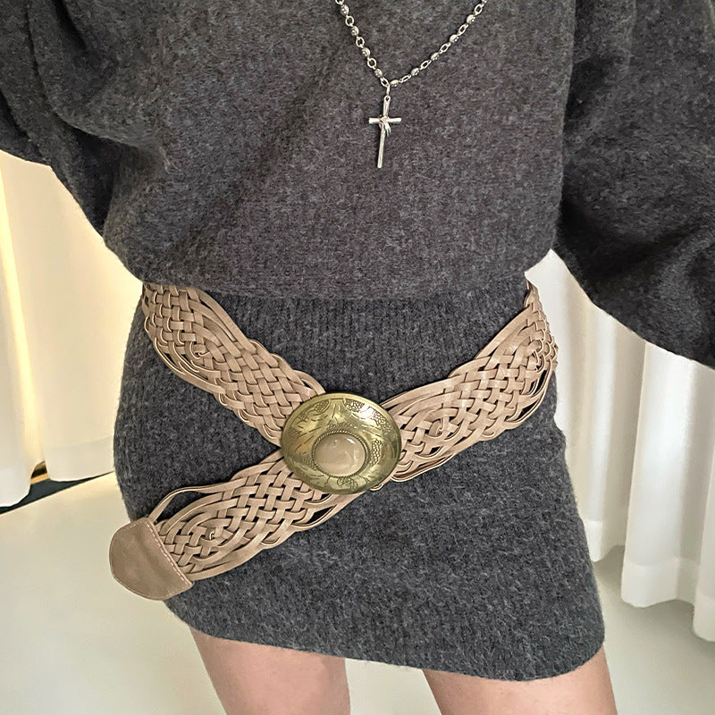 Bohemian Wide Woven Belt