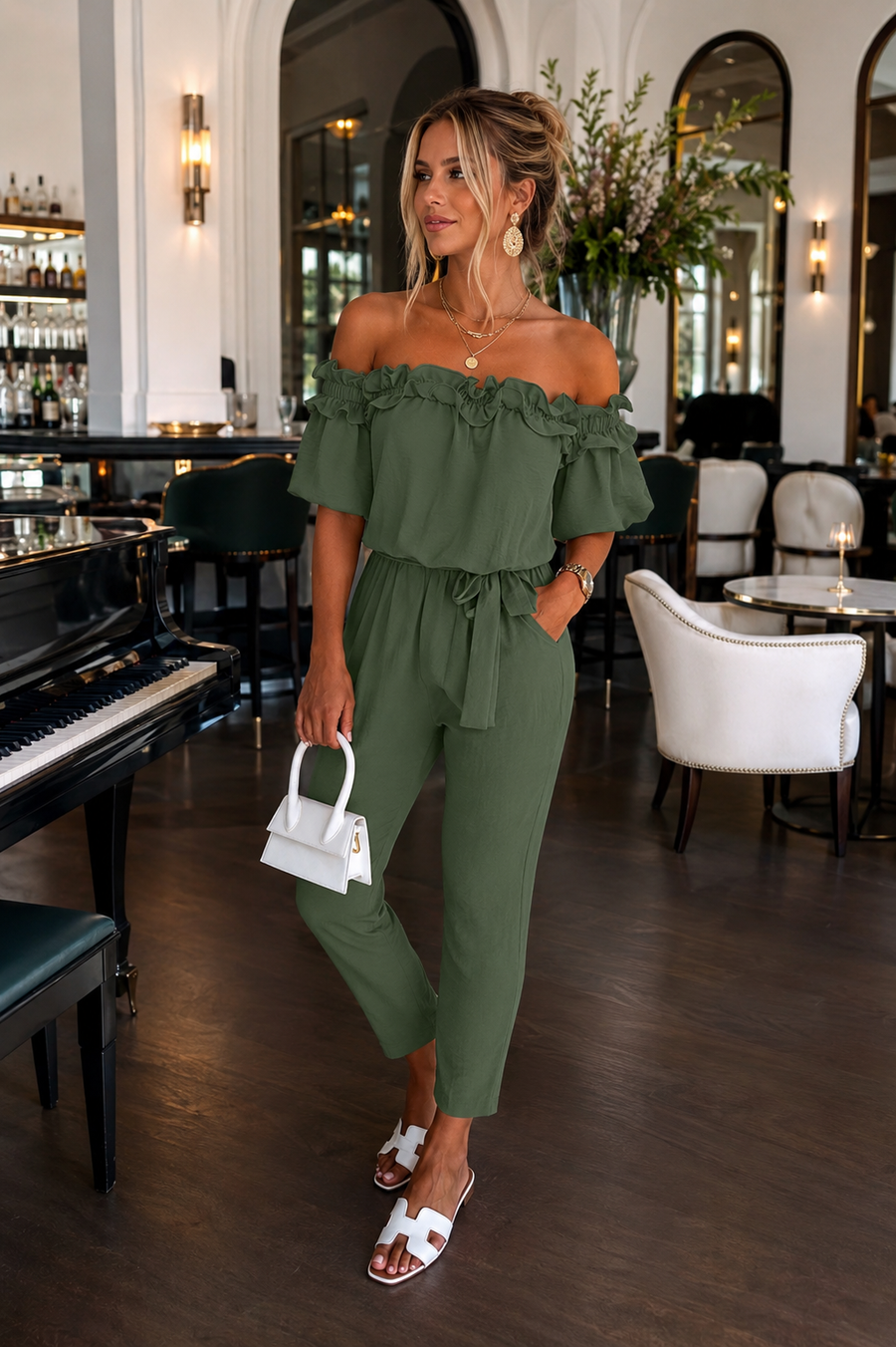 Chic Off Shoulder Jumpsuit