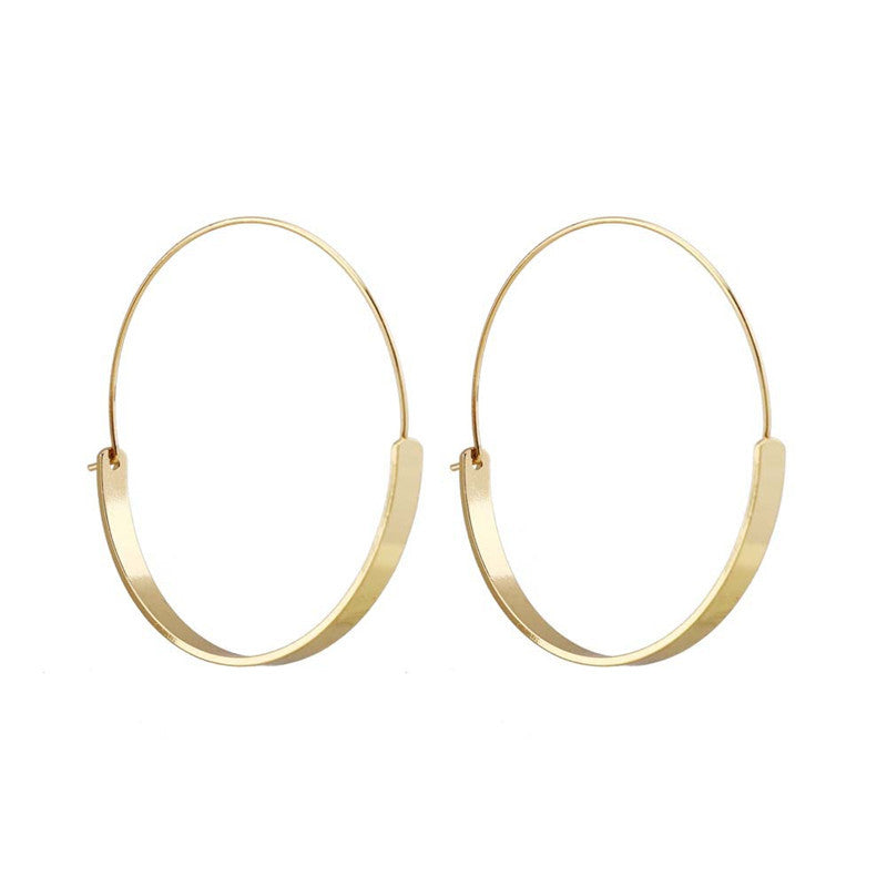 Chic style circle classic ring earrings