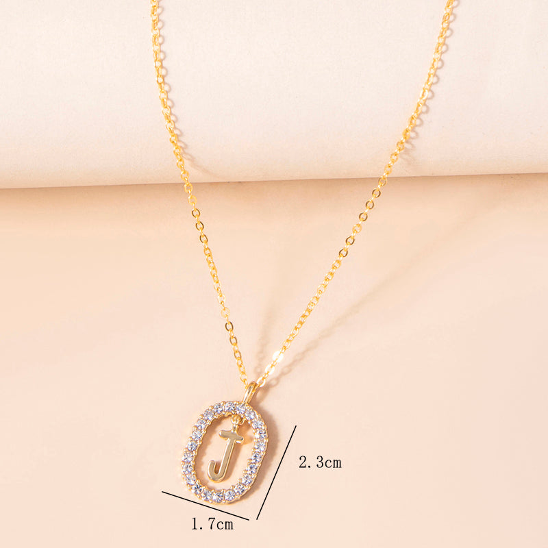 Crystal Classic Letter Necklace