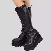 Luxe Genuine Leather Platform Boots