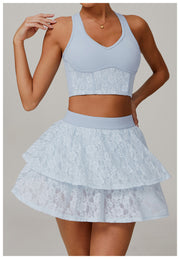 Mesh Breathable Sport Lace Skirt