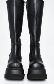 Luxe Genuine Leather Platform Boots