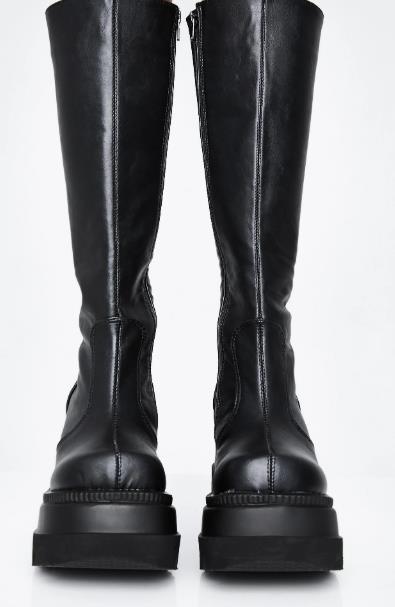 Luxe Genuine Leather Platform Boots