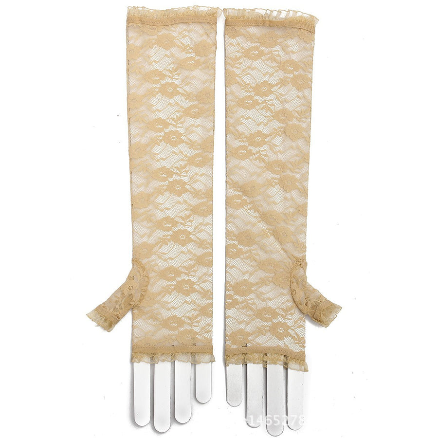 Sexy Long Lace UV Driving Gloves