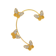 Butterfly Desuign Earrings Without Pierced Diamonds