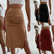Cross Drawstring Hips Skirt