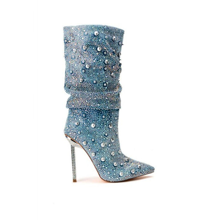 Glam Pointed Heel Boots