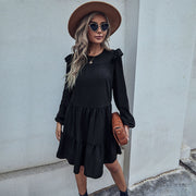 Black Loose Hepburn Style Dress
