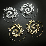 Unique super circle spiral earrings