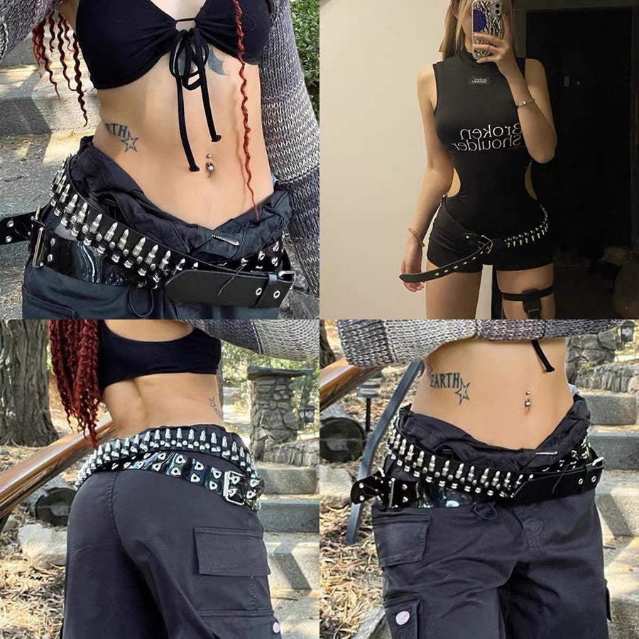 Sexy Punk Bullet Black Belt