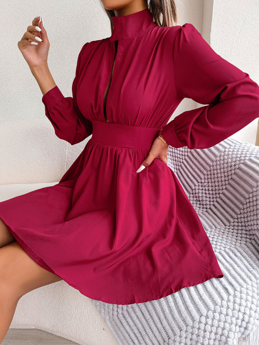 Glamorous Cutout Tie Waist Flowy Dress