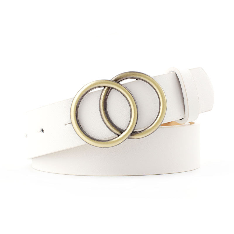 Cross-border Round Buckle Belt