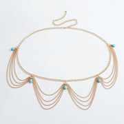 Classic Retro Turquoise Sexy Waist Belly Chain