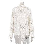 Printed Elegant Long-Sleeve Top