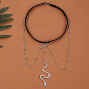 Bohemian Snake Pattern Gold Color Metal Beaded Thigh Chain
