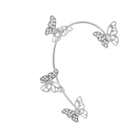 Butterfly Desuign Earrings Without Pierced Diamonds