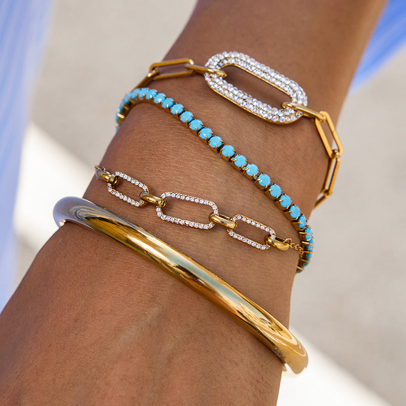 Cool Stainless Steel Ornament Bracelet