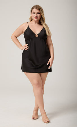Satin Chiffon Camisole Super Sexy Nightgown