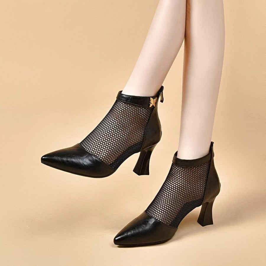 Elegant Hollow Sandal Booties
