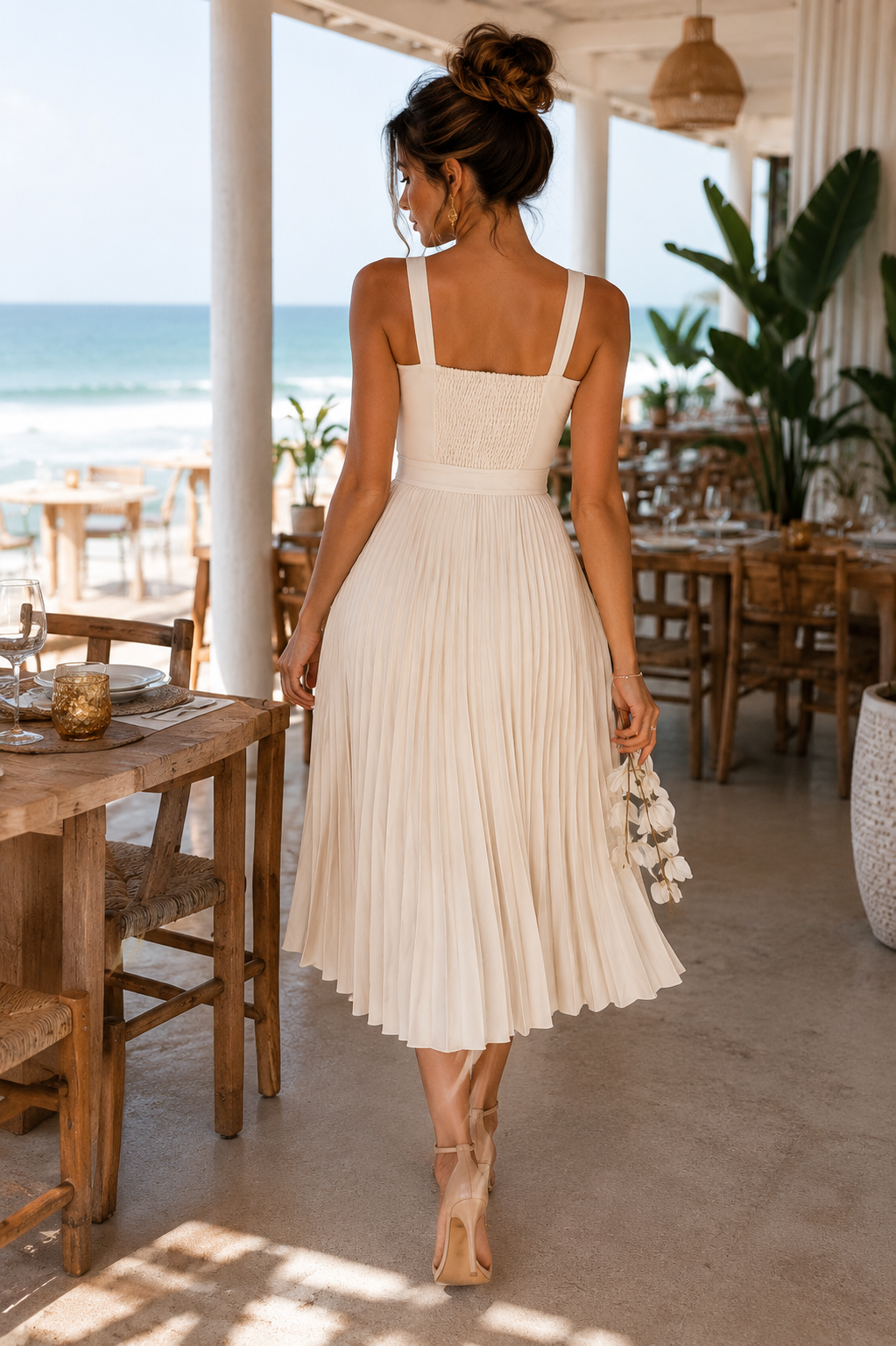 Pleated Sling Classic Dress