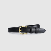 French Gold Buckle Genuine Leather Belt