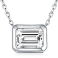 Classic Rectangular Moissanite Necklace