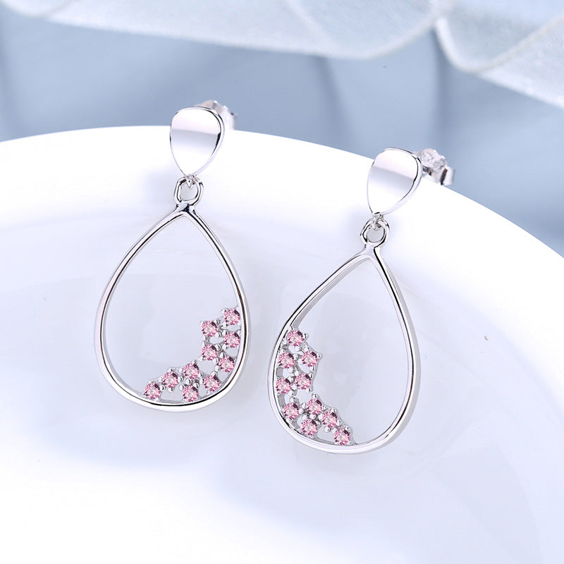 Sterling Silver Color Korean Drop Cute Earrings