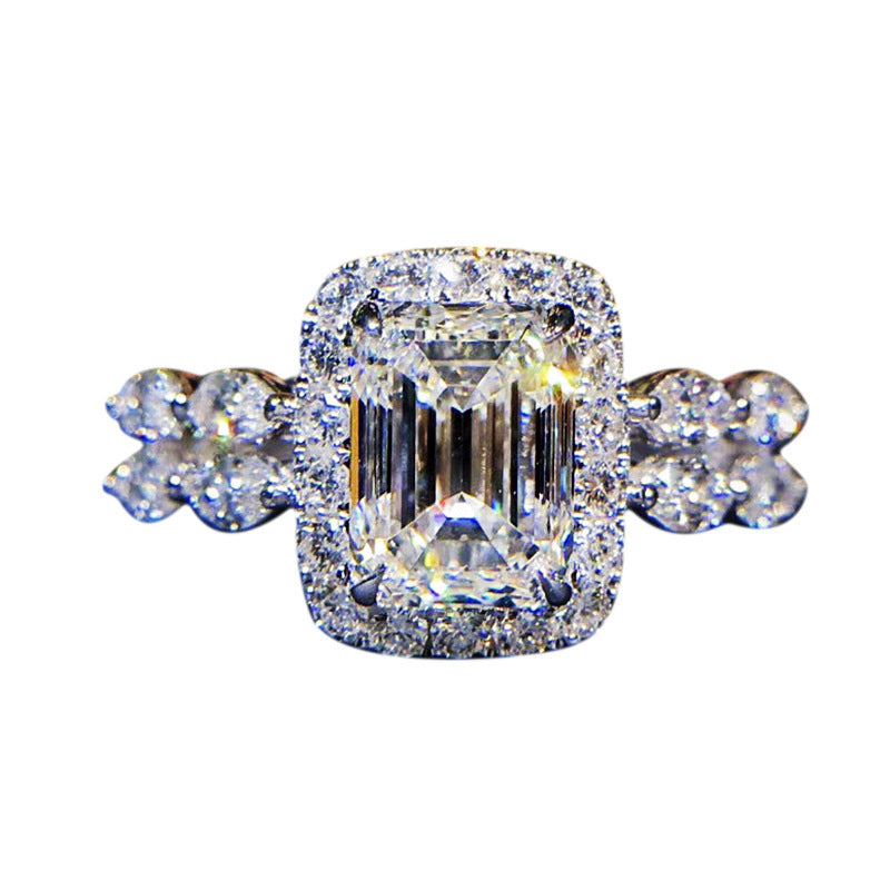 Glam Princess Cut Simulated Gem Ring