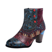 Chic Boho Patchwork Ankle Boots