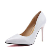 Elegant Pointed Toe Patent Leather Heels