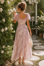 Pink Floral Summer Dress