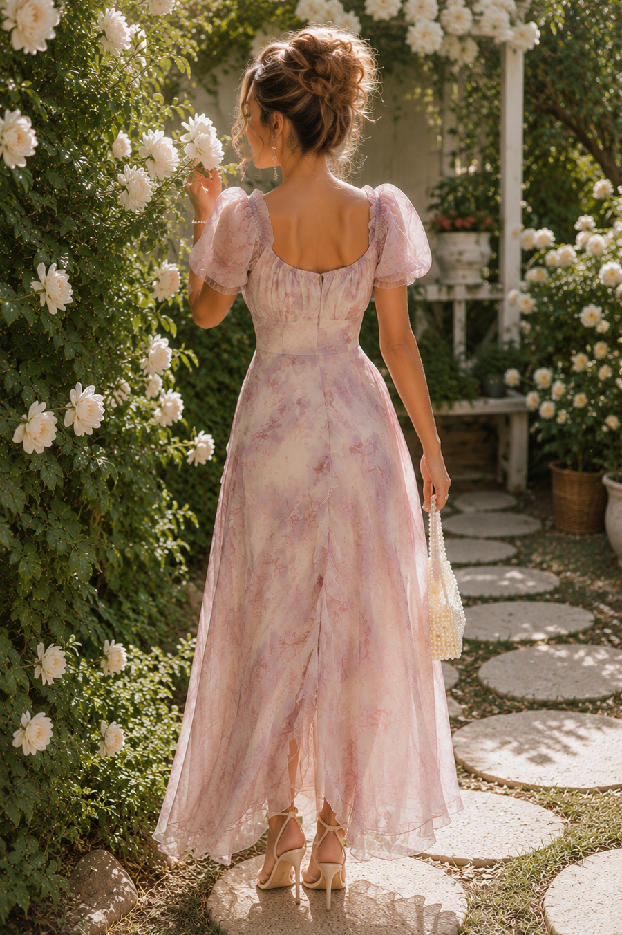 Pink Floral Summer Dress