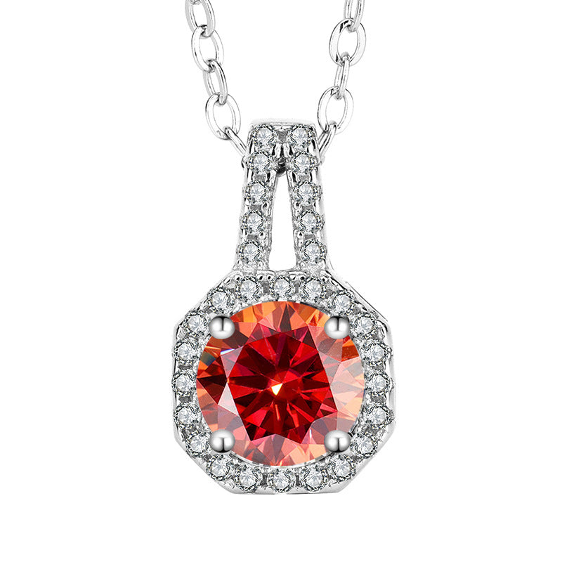 Moissanite Pendant Classic Necklace