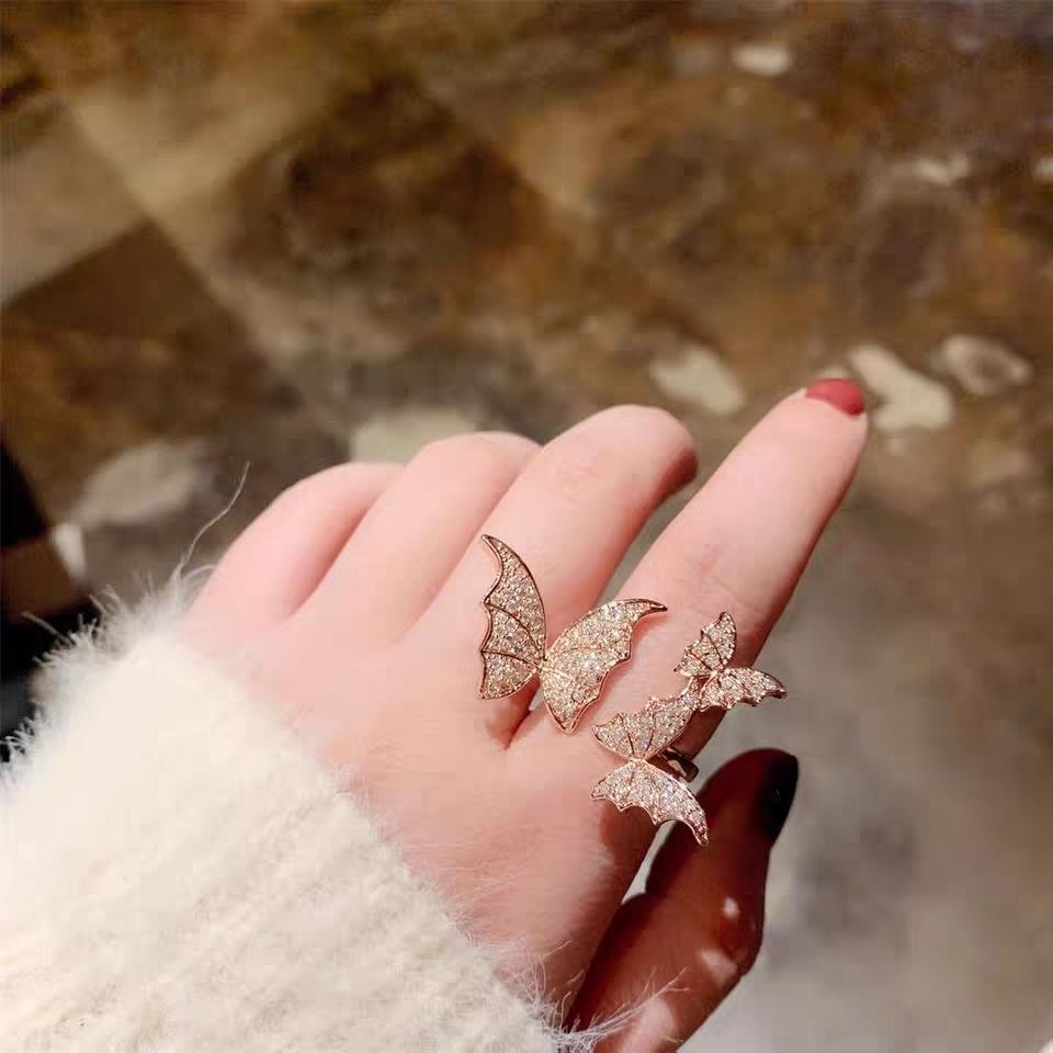 Sparkle Bat Statement Ring