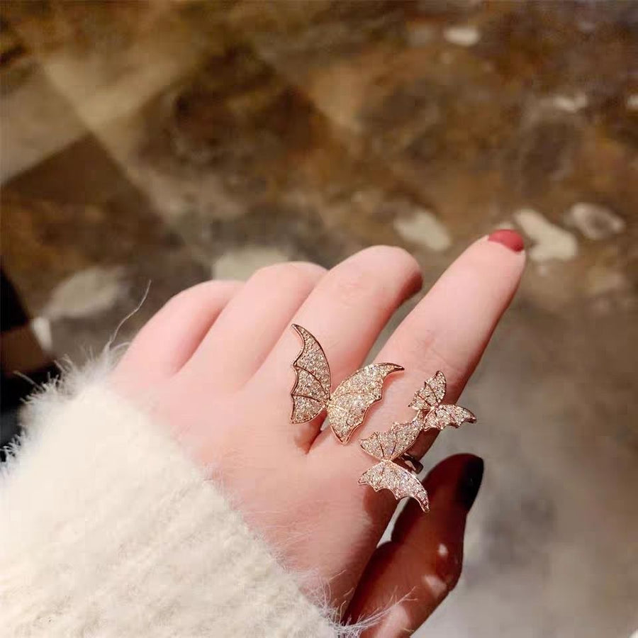 Sparkle Bat Statement Ring