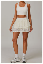 Mesh Breathable Sport Lace Skirt