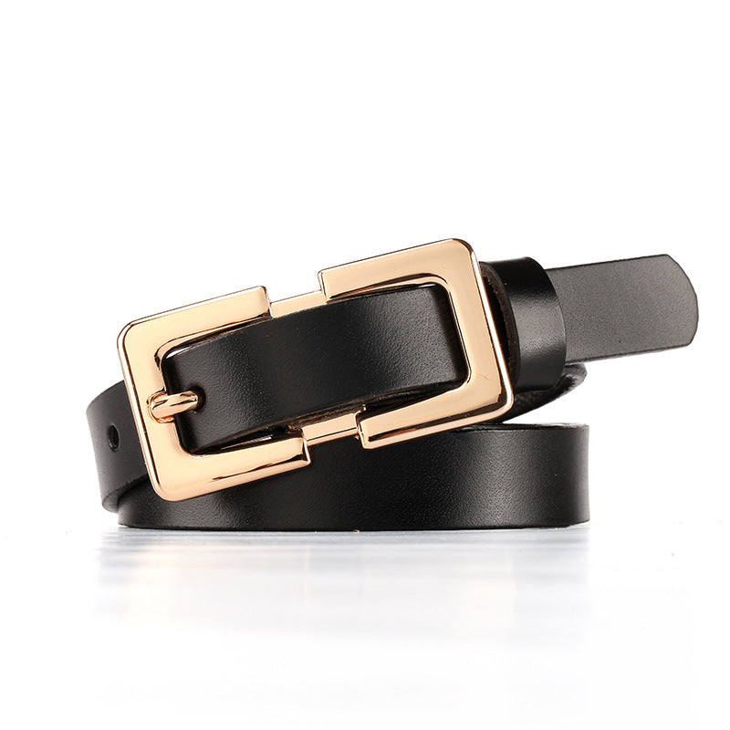 Retro Cowhide Leather Pin Buckle Belt