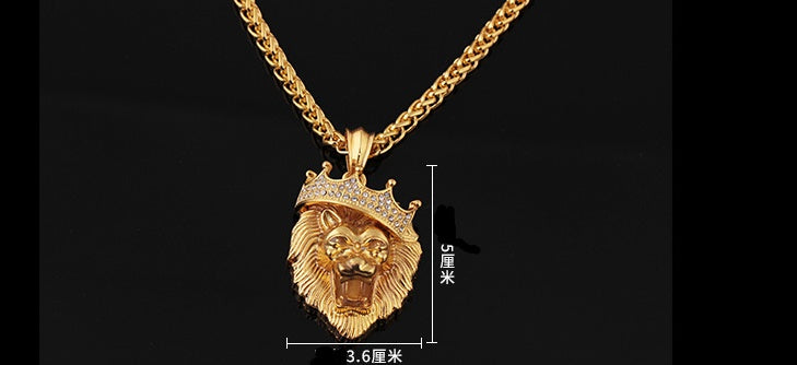 Hip-hop luminous lion necklaces
